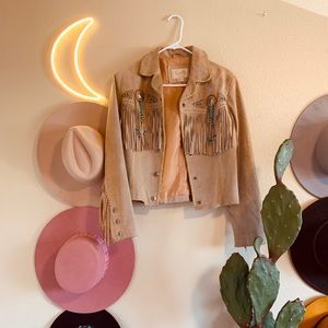 Vintage leather cowgirl jacket